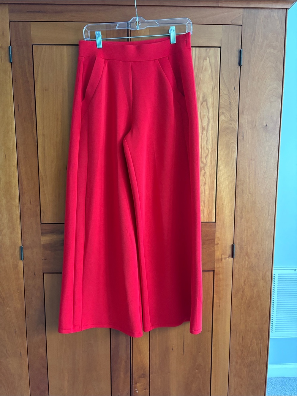 SPANX Red High-Rise Wide Leg Pants